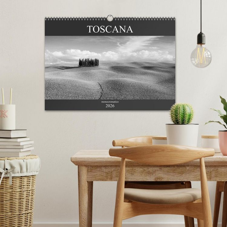 Produktbild: Toscana - monocromatico (Wandkalender 2026 DIN A3 quer), CALVENDO Monatskalender
