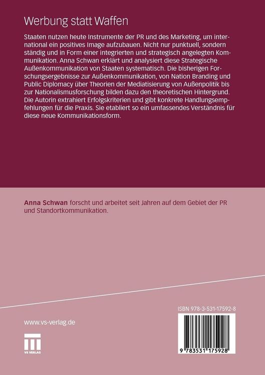 Produktbild: Werbung statt Waffen