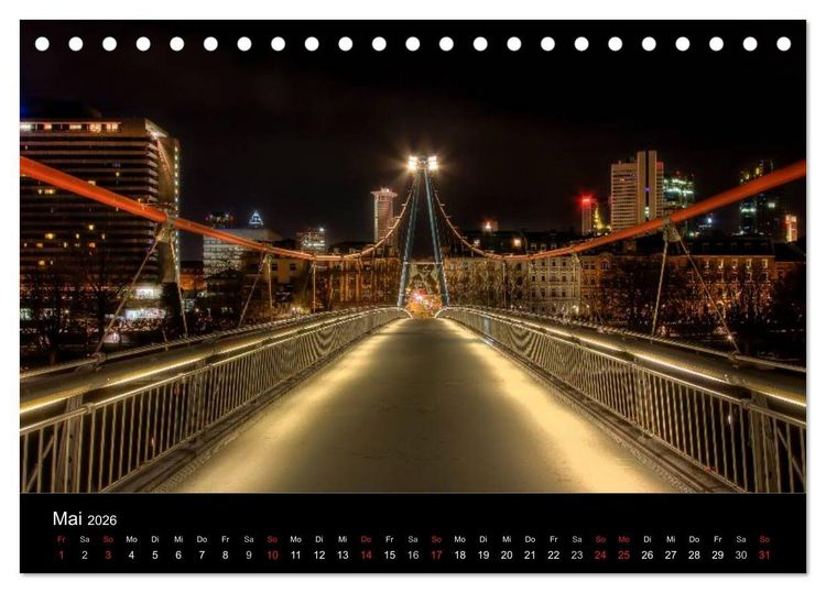 Produktbild: Frankfurt Skylights 2026 (Tischkalender 2026 DIN A5 quer), CALVENDO Monatskalender