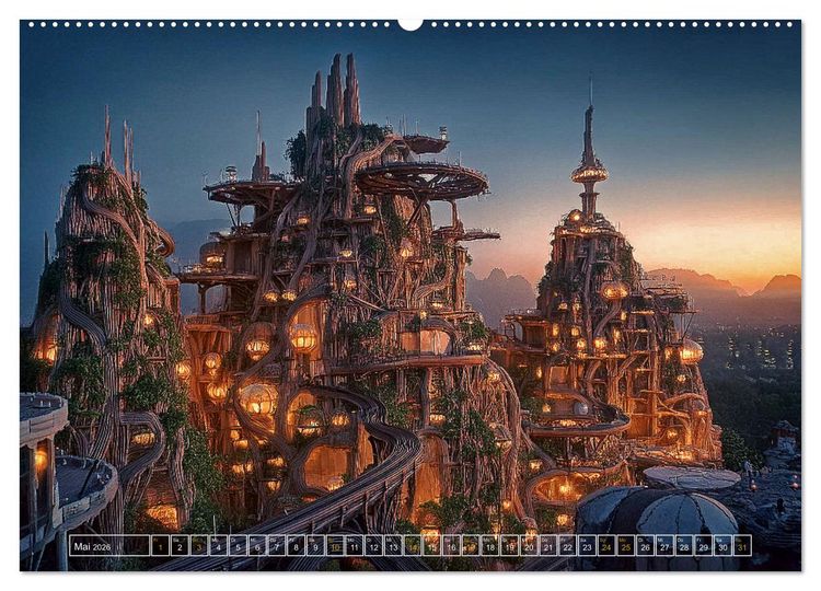 Produktbild: Die Fantasie als Architekt (Wandkalender 2026 DIN A2 quer), CALVENDO Monatskalender