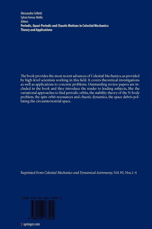 Produktbild: Periodic, Quasi-Periodic and Chaotic Motions in Celestial Mechanics: Theory and Applications