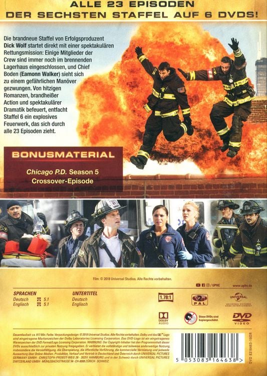 Produktbild: Chicago Fire - Staffel 6 [6 DVDs]