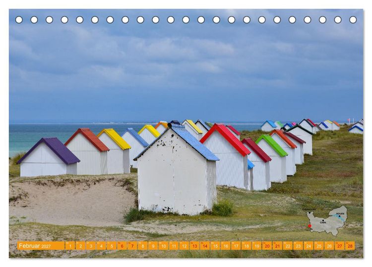 Produktbild: Die K&uuml;sten der Normandie vom Mont Saint-Michel bis &Eacute;tretat (Tischkalender 2027 DIN A5 quer), CALVENDO Monatskalender