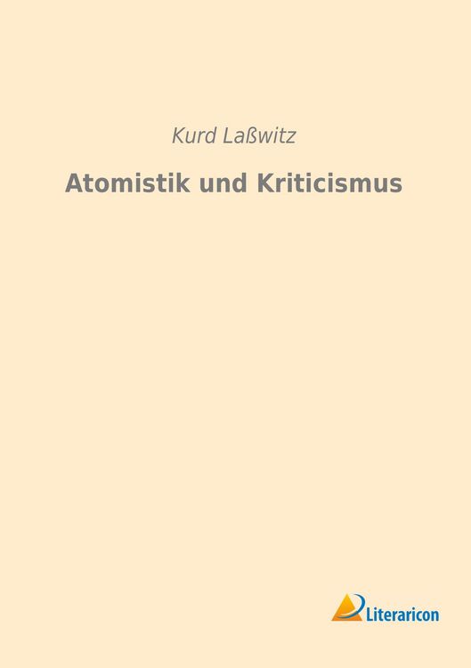 Produktbild: Atomistik und Kriticismus