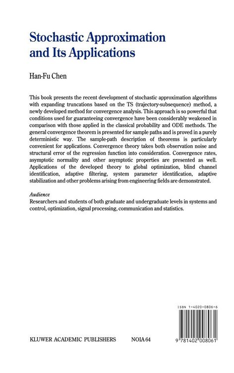 Produktbild: Stochastic Approximation and Its Applications