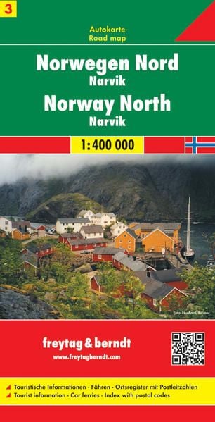 Produktbild: Norwegen Nord - Narvik, Autokarte 1:400.000