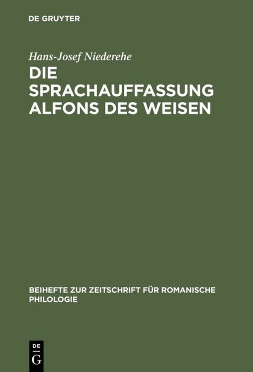 Produktbild: Die Sprachauffassung Alfons des Weisen