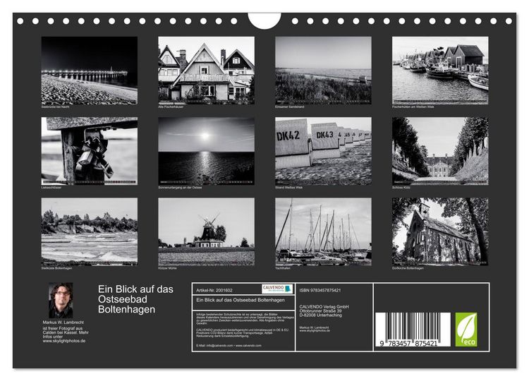 Produktbild: Ein Blick auf das Ostseebad Boltenhagen (Wandkalender 2026 DIN A4 quer), CALVENDO Monatskalender