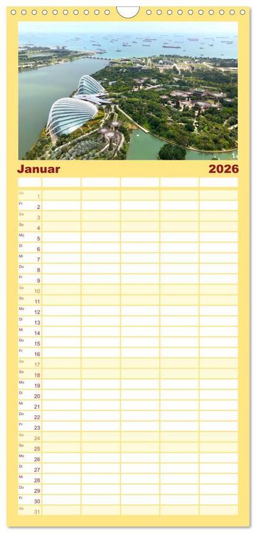 Produktbild: Familienplaner 2026 - Singapur - Die Stadt am Puls der Zeit. mit 5 Spalten (Wandkalender, 21 x 45 cm) CALVENDO