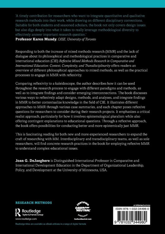 Produktbild: Reflexive Mixed Methods Research in Comparative and International Education