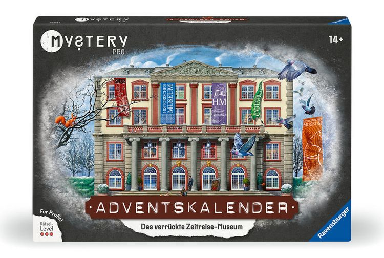 Produktbild: Ravensburger Mystery Pro Adventskalender - Das verr&uuml;ckte Zeitreisemuseum - Escape Room Erlebnis mit 24 R&auml;tseln f&uuml;r Erwachsene und Teenager ab 14 Jahren, R&auml;tsel-Adventskalender f&uuml;r Escape-Fans - 23853