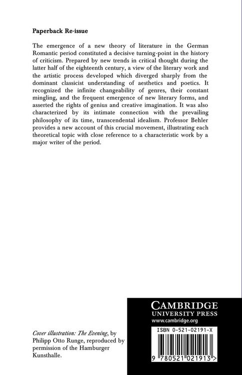 Produktbild: German Romantic Literary Theory