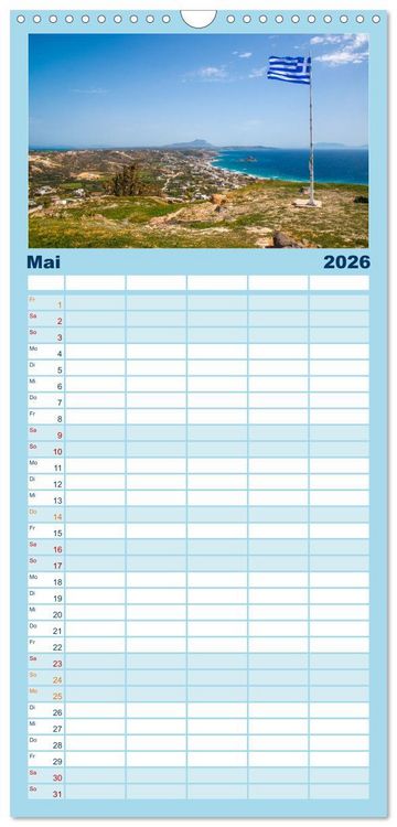 Produktbild: Familienplaner 2026 - Griechenland - Zauberhaftes Kos mit 5 Spalten (Wandkalender, 21 x 45 cm) CALVENDO