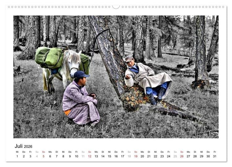 Produktbild: Mongolei &ndash; Mit anderen Augen (Wandkalender 2026 DIN A2 quer), CALVENDO Monatskalender
