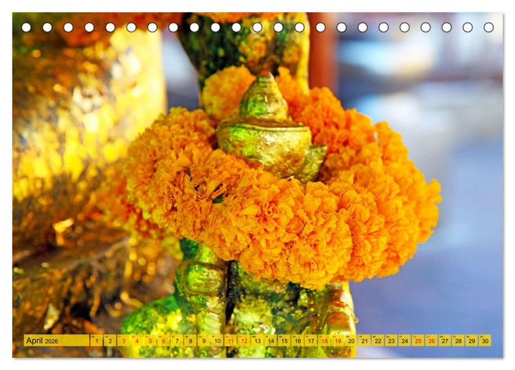 Produktbild: Farbenfrohes Thailand (Tischkalender 2026 DIN A5 quer), CALVENDO Monatskalender