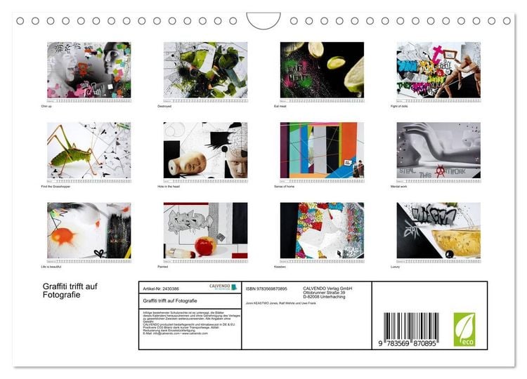 Produktbild: Graffiti trifft auf Fotografie (Wandkalender 2027 DIN A4 quer), CALVENDO Monatskalender