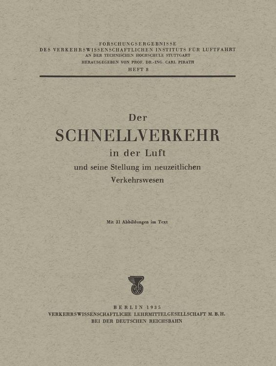 Produktbild: Der Schnellverkehr in der Luft und seine Stellung im neuzeitlichen Verkehrswesen