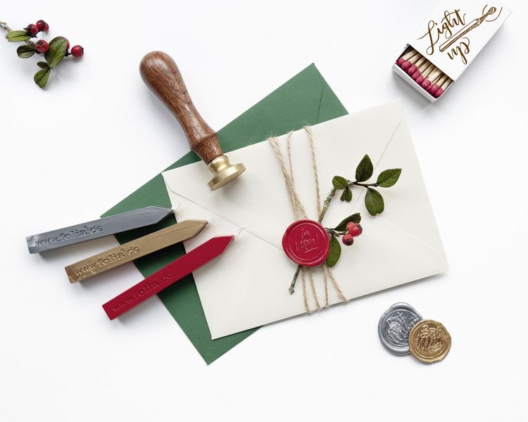 Produktbild: Folia Holzstempel-Set CHRISTMAS, inkl. 10 Holzstempel und 2 Stempelkissen