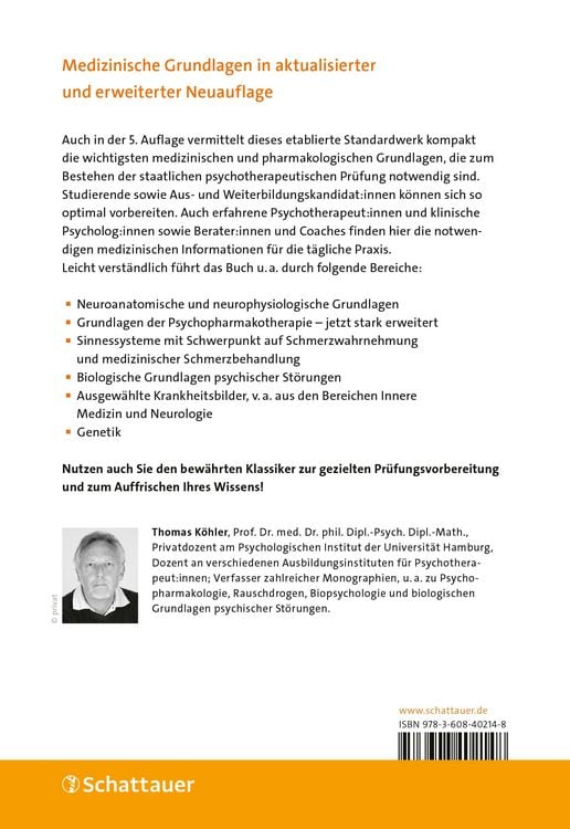 Produktbild: Medizin f&uuml;r Psychologen und Psychotherapeuten