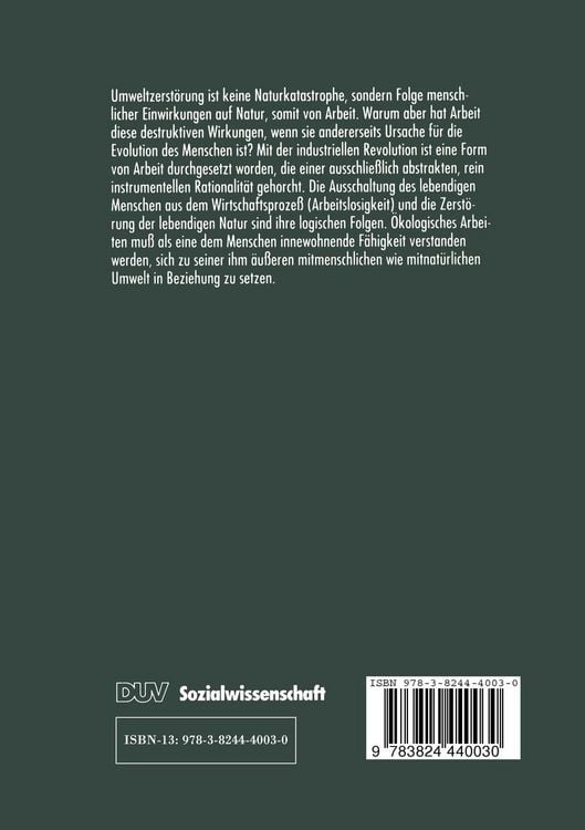 Produktbild: &Ouml;kologisches Arbeiten