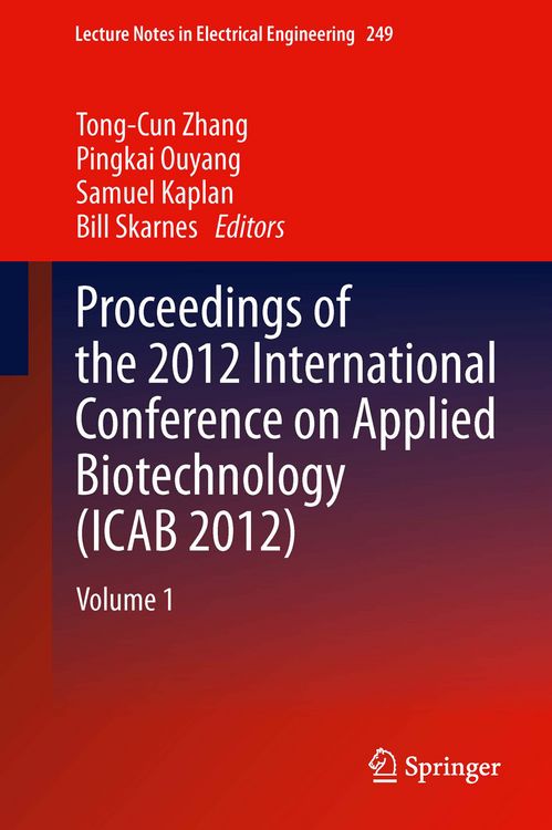 Produktbild: Proceedings of the 2012 International Conference on Applied Biotechnology (ICAB 2012)
