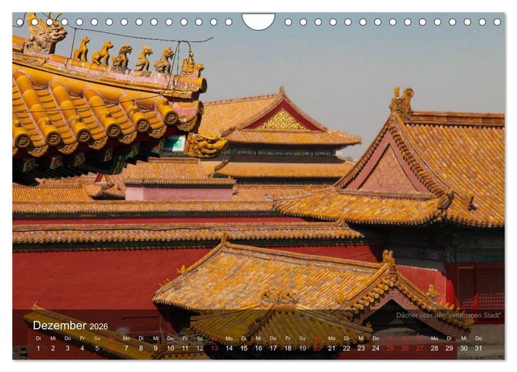 Produktbild: Erlebe China (Wandkalender 2026 DIN A4 quer), CALVENDO Monatskalender