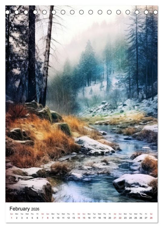 Produktbild: Rhythmic Nature (Desk Calendar 2026 DIN A5 portrait), CALVENDO 12 Month DeskCalendar