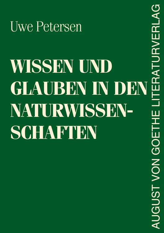 Produktbild: Wissen und Glauben in den Naturwissenschaften