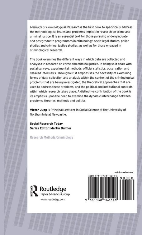 Produktbild: Methods of Criminological Research