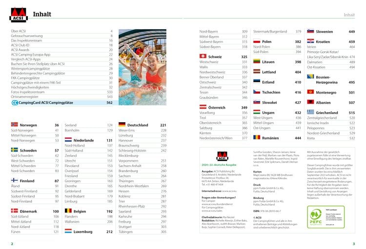 Produktbild: ACSI Campingf&uuml;hrer Europa 2024