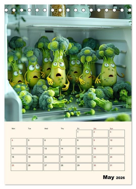 Produktbild: The Light ist still on in the Fridge (Desk Calendar 2026 DIN A5 portrait), CALVENDO 12 Month DeskCalendar