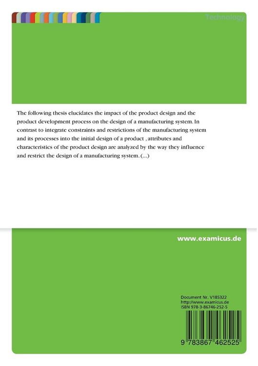 Produktbild: The Impact of Product Design and Product Development on the Production System Design