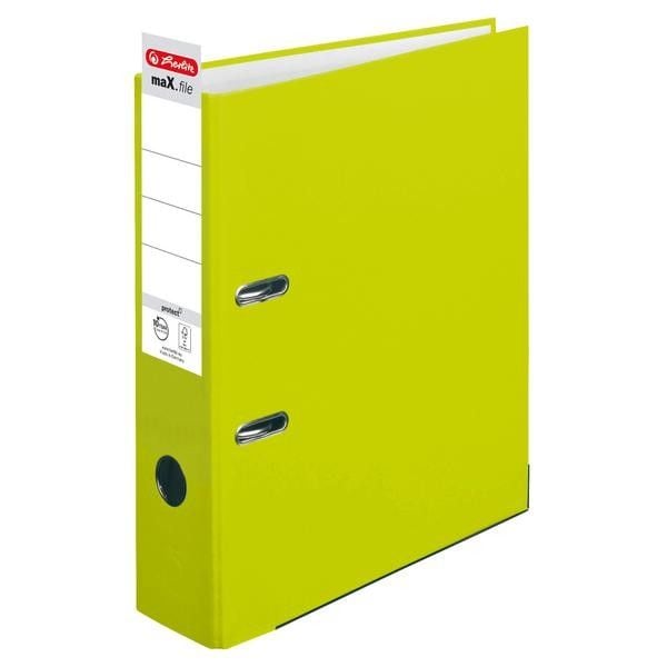 Produktbild: Herlitz Ordner maX.file protect A4 8cm neon gr&uuml;n