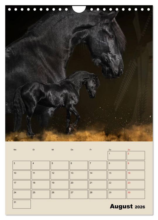 Produktbild: Pferdetr&auml;umereien - Traumbilder von Traumpferden (Wandkalender 2026 DIN A4 hoch), CALVENDO Monatskalender
