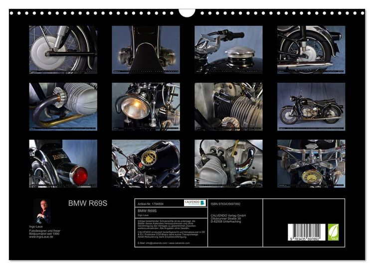 Produktbild: BMW R69S (Wandkalender 2025 DIN A3 quer), CALVENDO Monatskalender