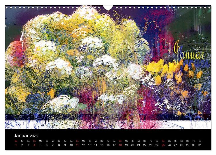 Produktbild: Blumen - Digital (Wandkalender 2026 DIN A3 quer), CALVENDO Monatskalender