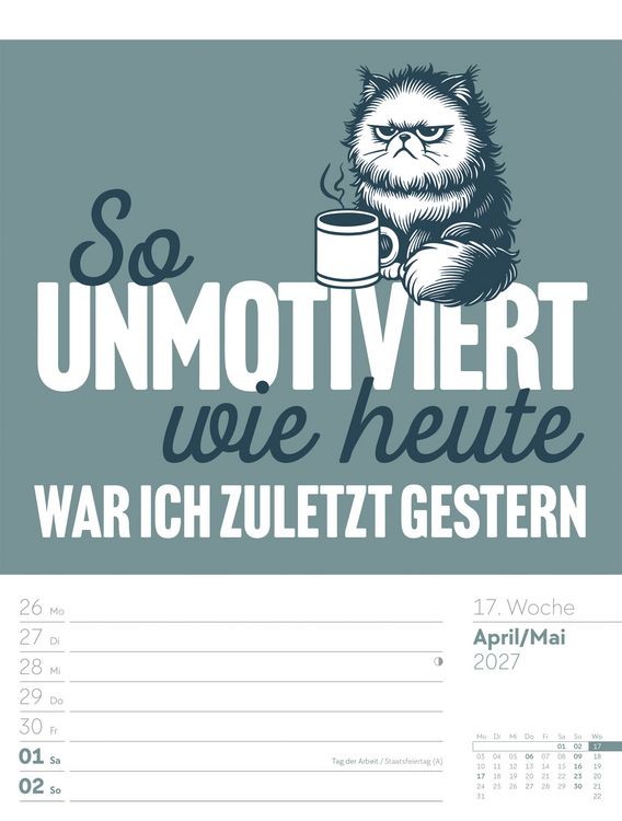 Produktbild: Klartext Spr&uuml;chekalender Wochenplaner 2027
