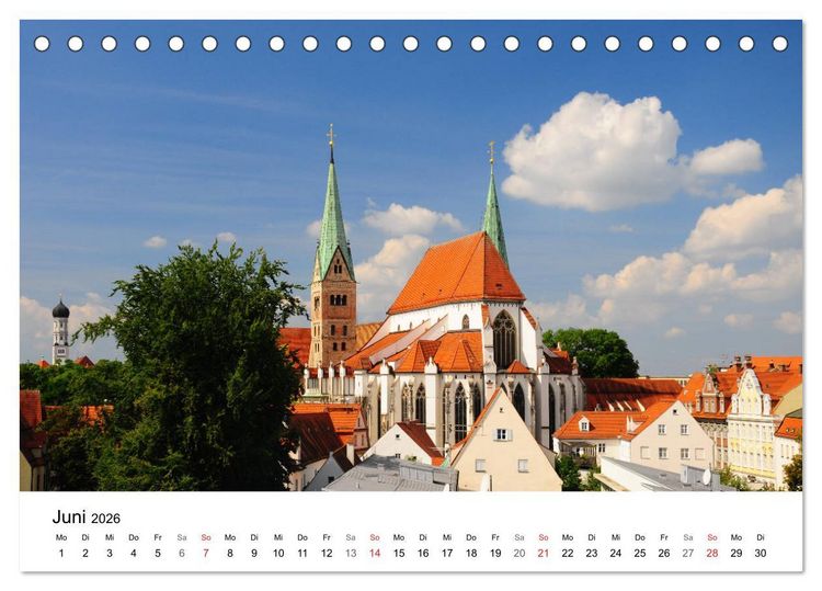 Produktbild: Augsburg &ndash; Die Highlights der schw&auml;bischen Metropole (Tischkalender 2026 DIN A5 quer), CALVENDO Monatskalender