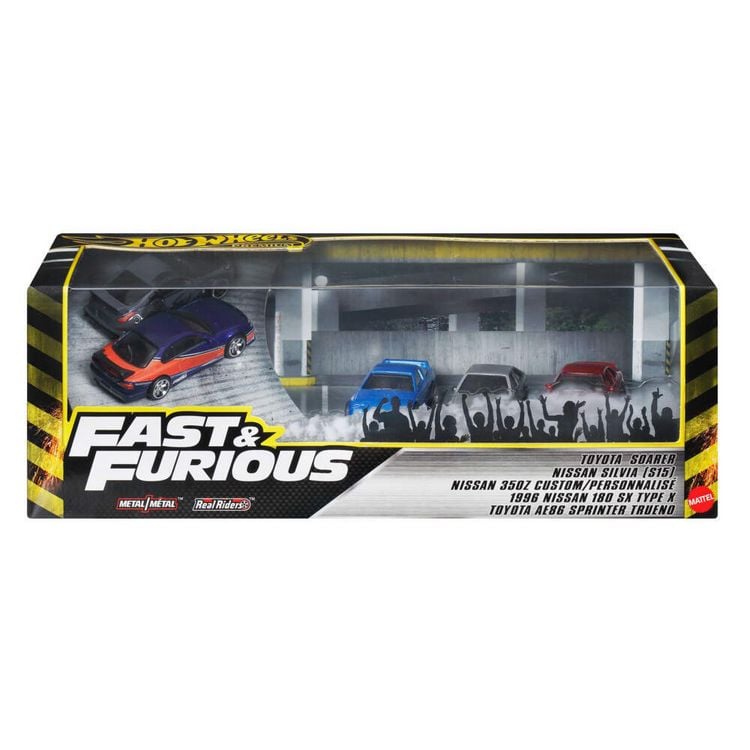 Produktbild: Hot Wheels Autos, Fast & Furious Tokyo Drift Premiumpaket aus 5 Die-Cast-Fahrzeugen im Maßstab 1:64