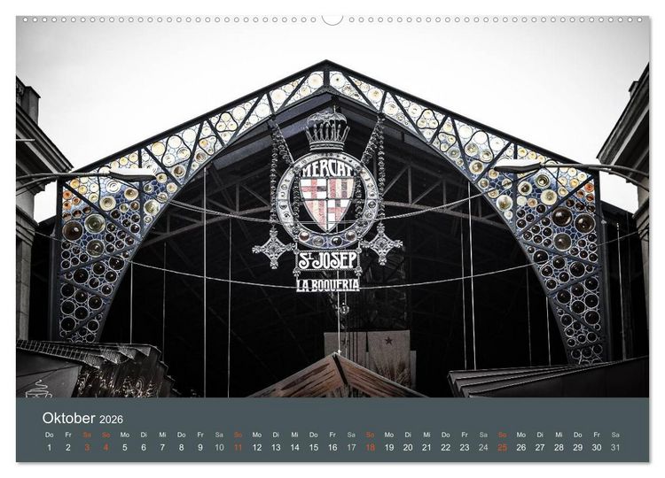 Produktbild: Barcelona - Faszinierende Architektur (hochwertiger Premium Wandkalender 2026 DIN A2 quer), Kunstdruck in Hochglanz