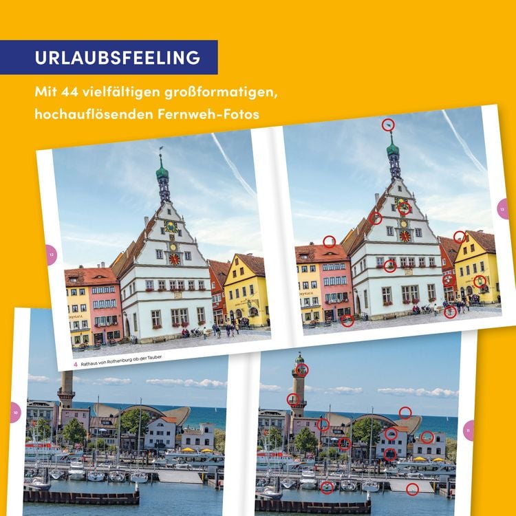 Produktbild: In 444 Fehlern um die Welt &ndash; Deutschland. Finde die Unterschiede in den sch&ouml;nsten Motiven Deutschlands