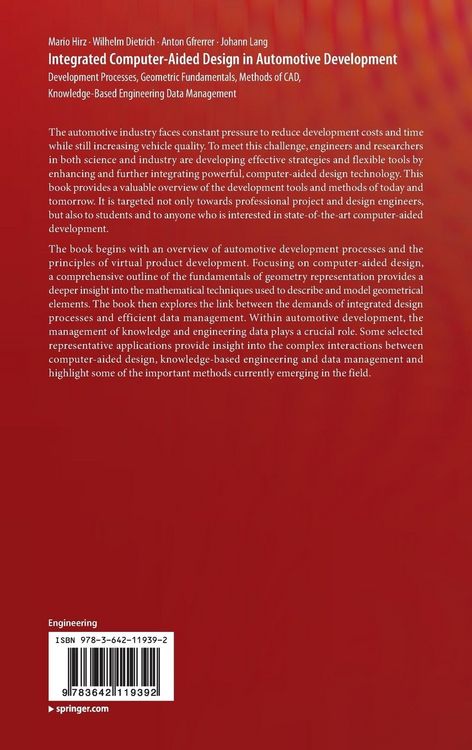 Produktbild: Integrated Computer-Aided Design in Automotive Development