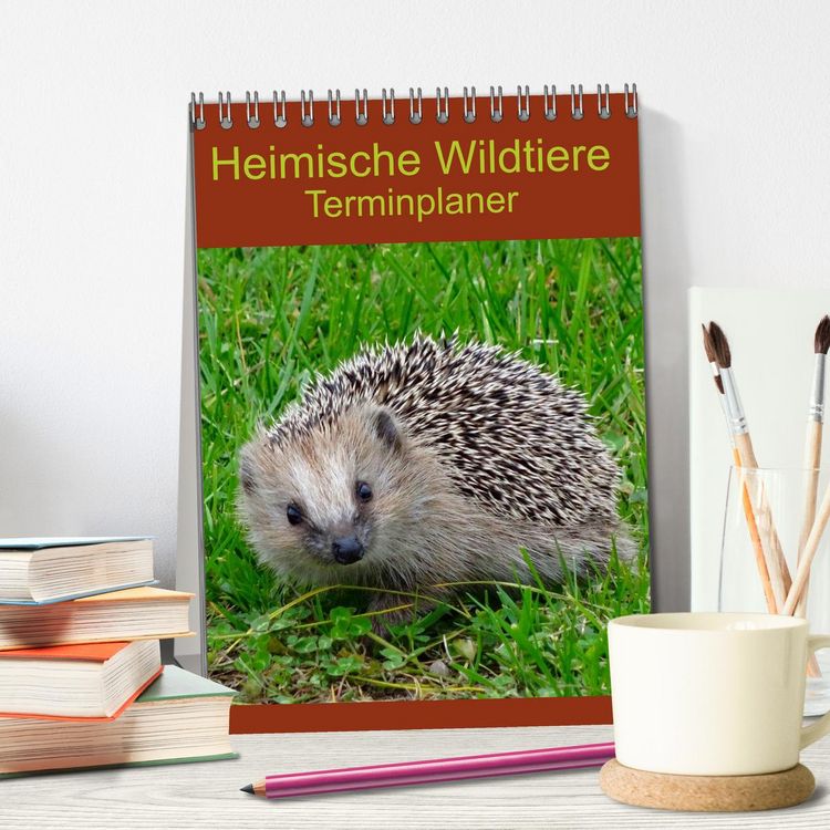 Produktbild: Heimische Wildtiere Terminplaner (Tischkalender 2026 DIN A5 hoch), CALVENDO Monatskalender