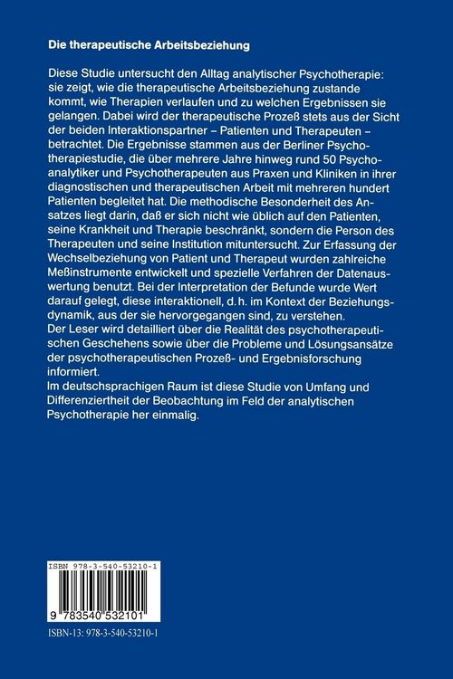 Produktbild: Die therapeutische Arbeitsbeziehung