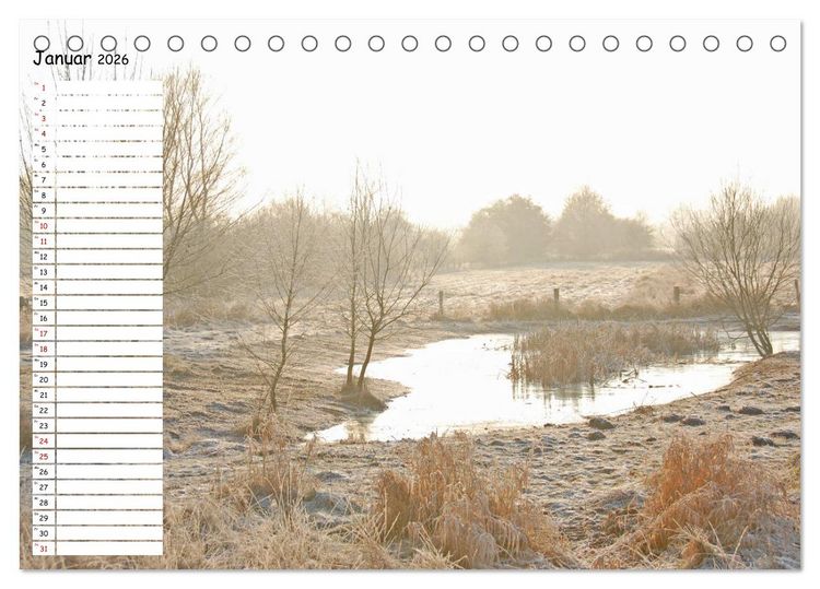 Produktbild: Einsame Natur - Terminkalender (Tischkalender 2026 DIN A5 quer), CALVENDO Monatskalender