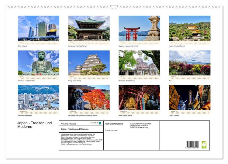 Produktbild: Japan - Traditon und Moderne (Wandkalender 2026 DIN A2 quer), CALVENDO Monatskalender