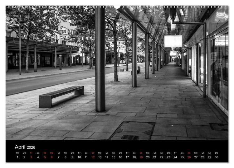 Produktbild: Bremerhaven - Blickpunkte Schwarzwei&szlig; (Wandkalender 2026 DIN A2 quer), CALVENDO Monatskalender