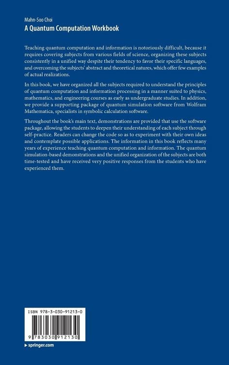 Produktbild: A Quantum Computation Workbook