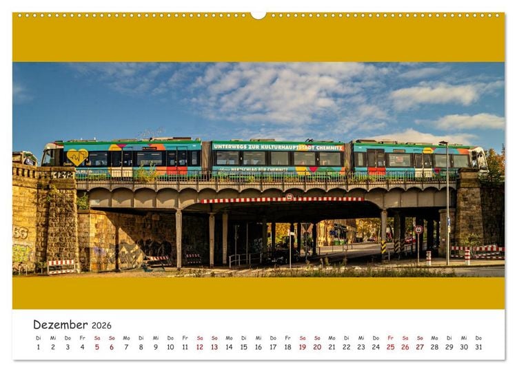 Produktbild: Die Citylink Chemnitz Panorama Ansichten (hochwertiger Premium Wandkalender 2026 DIN A2 quer), Kunstdruck in Hochglanz