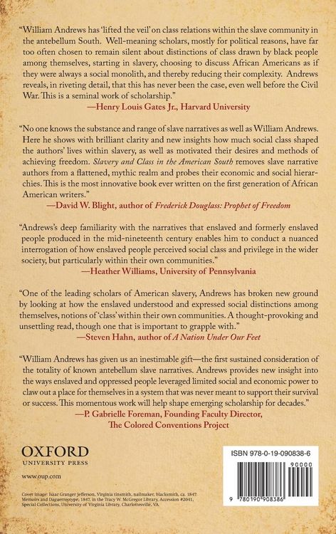 Produktbild: Slavery & Class in The American South C